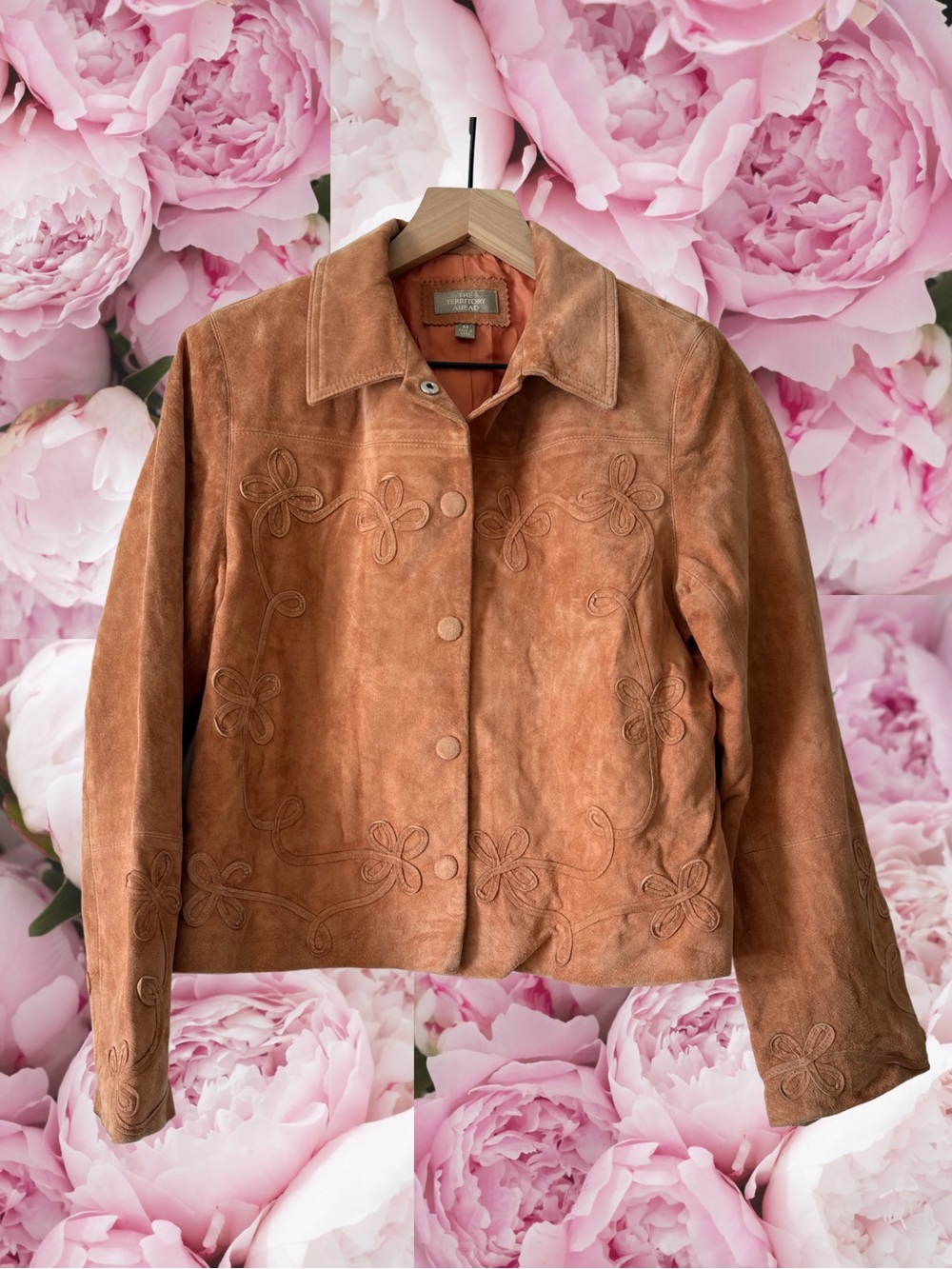 The Territory Ahead Suede Jacket with Flowers